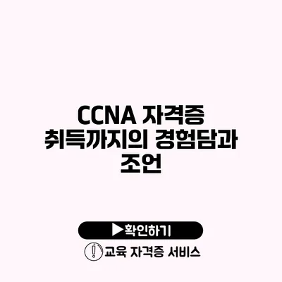 CCNA 자격증 취득까지의 경험담과 조언