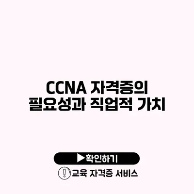 CCNA 자격증의 필요성과 직업적 가치