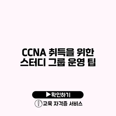 CCNA 취득을 위한 스터디 그룹 운영 팁