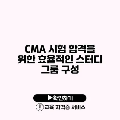 CMA 시험 합격을 위한 효율적인 스터디 그룹 구성