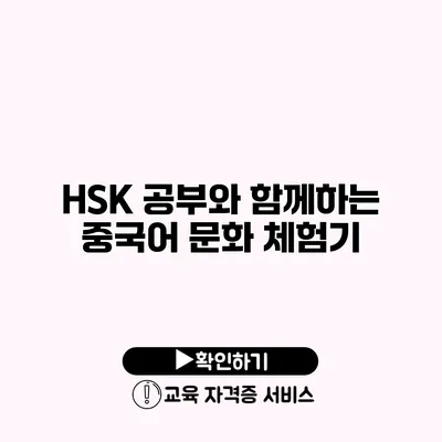 HSK 공부와 함께하는 중국어 문화 체험기