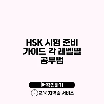 HSK 시험 준비 가이드 각 레벨별 공부법