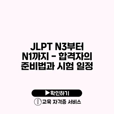 JLPT N3부터 N1까지 - 합격자의 준비법과 시험 일정