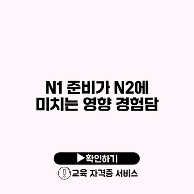 N1 준비가 N2에 미치는 영향 경험담