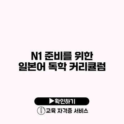 N1 준비를 위한 일본어 독학 커리큘럼