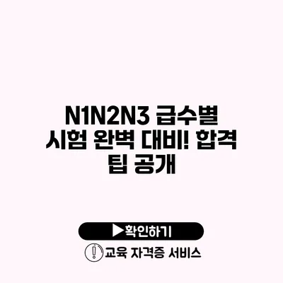 N1/N2/N3 급수별 시험 완벽 대비! 합격 팁 공개