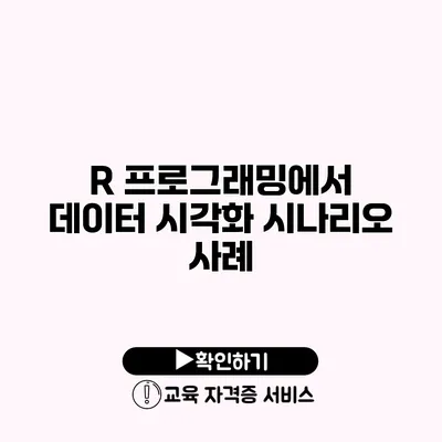 R 프로그래밍에서 데이터 시각화 시나리오 사례