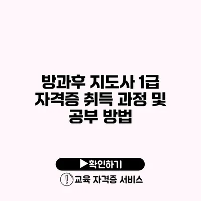 방과후 지도사 1급 자격증 취득 과정 및 공부 방법