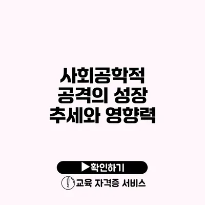 사회공학적 공격의 성장 추세와 영향력