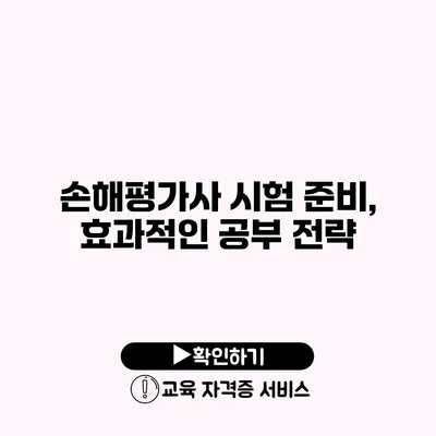 손해평가사 시험 준비, 효과적인 공부 전략