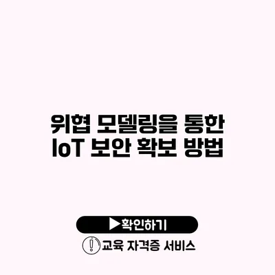 위협 모델링을 통한 IoT 보안 확보 방법