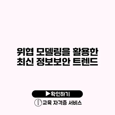 위협 모델링을 활용한 최신 정보보안 트렌드