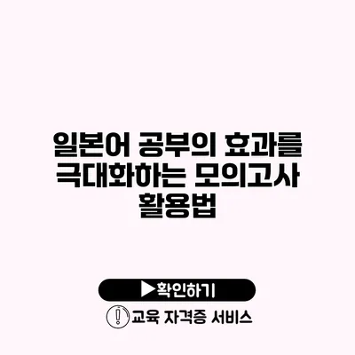 일본어 공부의 효과를 극대화하는 모의고사 활용법