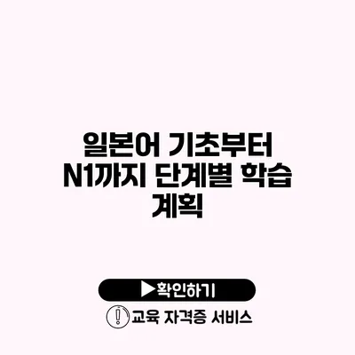 일본어 기초부터 N1까지 단계별 학습 계획