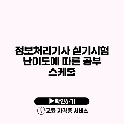 정보처리기사 실기시험 난이도에 따른 공부 스케줄