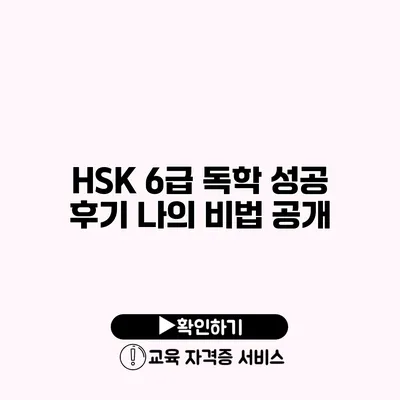 HSK 6급 독학 성공 후기 나의 비법 공개